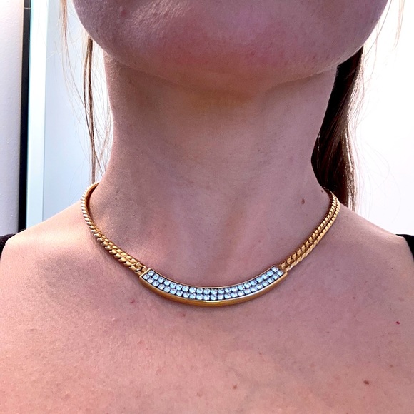 Gold metal chain with jewels - Picture 2 of 4